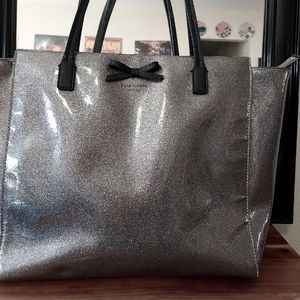 Kate Spade Tote with Bow Grey Glitter